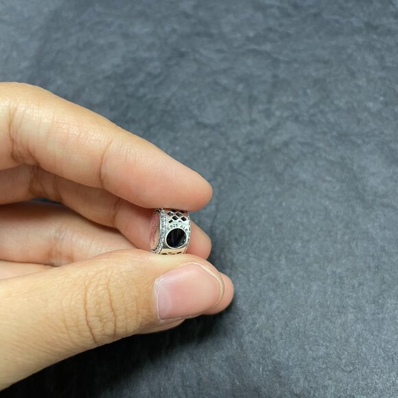 Pandora Breast Cancer Ribbon of Strength Dangle Charm - Picture 6 of 11